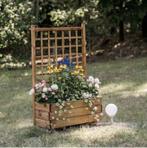 Jardinière en bois, bac à fleurs avec trellis. 80x32x120 cm, Jardin & Terrasse, Bacs à fleurs & Jardinières, Rectangulaire, Bois
