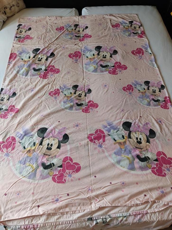 Beddengoed Minie Mouse en Katrien, Huis en Inrichting, Slaapkamer | Beddengoed, Zo goed als nieuw, Dekbedovertrek, Ophalen of Verzenden