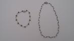 Collier et bracelet assortis, Bijoux, Sacs & Beauté, Colliers, Enlèvement ou Envoi, Comme neuf, Argent, Autres matériaux