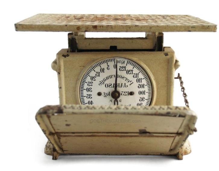 Jaraso Spiegel Weegschaal Badkamer Weegschaal, Antiek en Kunst, Antiek | Gereedschap en Instrumenten, Ophalen of Verzenden