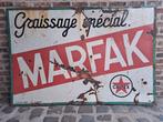 Emaille reclame bord Caltex 1958, Ophalen, Gebruikt, Reclamebord