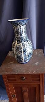 mooie vintage vaas met stempel, Huis en Inrichting, Ophalen, Gebruikt, Blauw, Aardewerk of Porselein