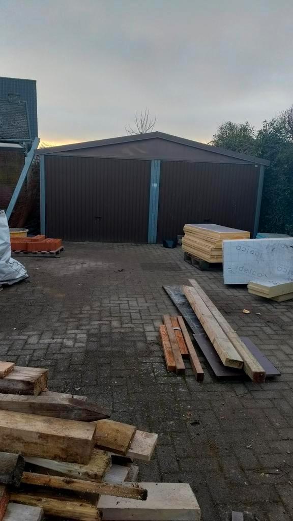 Stevige dubbel garagebox in goede staat, Tuin en Terras, Tuinhuizen, Ophalen