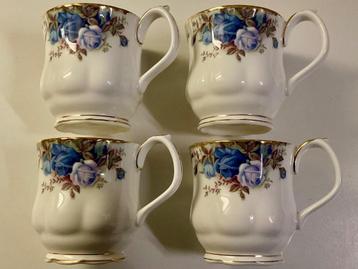 Royal Albert Moonlight Rose 4 Mugs beschikbaar voor biedingen
