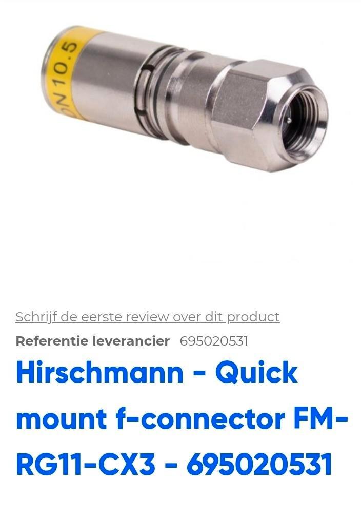 Hirschmann FM-RG11-CX3 10.5, Telecommunicatie, Antennes en Masten, Nieuw, Ophalen of Verzenden