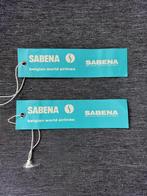 2 oude zelfklevende bagagelabels SABENA, Collections, Souvenirs Sabena, Envoi