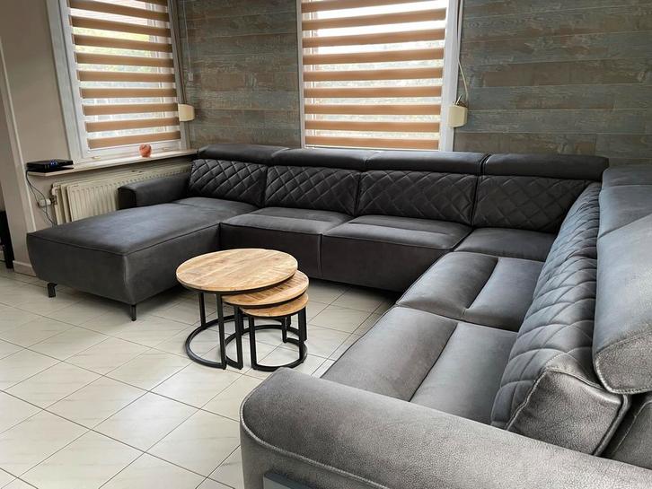 Grand canapé d'angle en forme de U, Maison & Meubles, Canapés | Coins salons complets, Comme neuf, Autres matériaux, Enlèvement