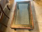 Indiase salontafel, Ophalen, 100 tot 150 cm, Glas, 50 tot 100 cm