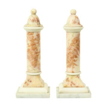 Set van 2 Decoratieve Marmeren Pilaren Kolommen Klassiek  beschikbaar voor biedingen