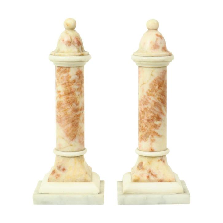 Set van 2 Decoratieve Marmeren Pilaren Kolommen Klassiek, Huis en Inrichting, Woonaccessoires | Zuilen en Pilaren, Gebruikt, Ophalen of Verzenden