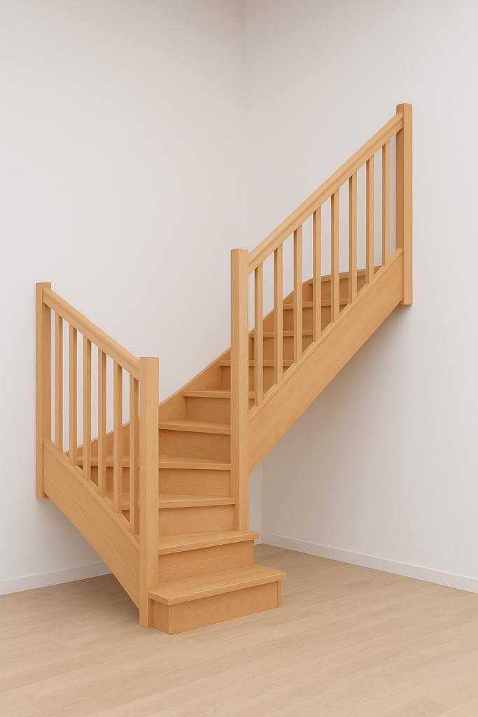 Escaliers sur mesure en hêtre – Design & Qualité artisanale, Doe-het-zelf en Bouw, Ladders en Trappen, Nieuw, Trap, Ophalen of Verzenden