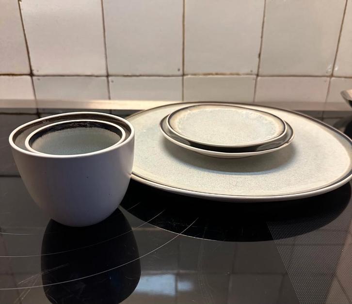 Servies Cosy & Trendy Fez Bleu, Blauw, 12 personen, Huis en Inrichting, Keuken | Servies, Compleet servies, Aardewerk, Ophalen