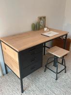 Eiken bureautafel met schuiven, Huis en Inrichting, Ophalen, Nieuw, Bureau
