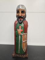 Vintage houten folk art Spaanse wijnfles art, Antiek en Kunst, Ophalen of Verzenden