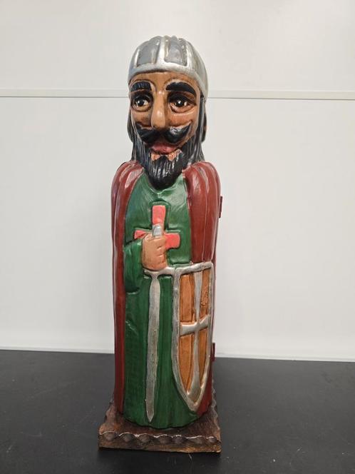 Vintage houten folk art Spaanse wijnfles art, Antiek en Kunst, Kunst | Beelden en Houtsnijwerken, Ophalen of Verzenden