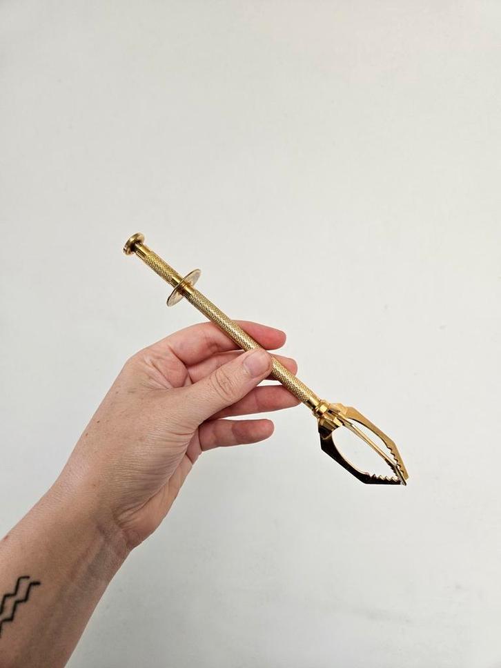 Vintage ijsblok grijper, Antiek en Kunst, Antiek | Bestek, Ophalen of Verzenden