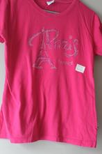 fushia shirt paris met glitter maat M/L, Kleding | Dames, T-shirts, Gedragen, Maat 42/44 (L), Ophalen of Verzenden, Roze