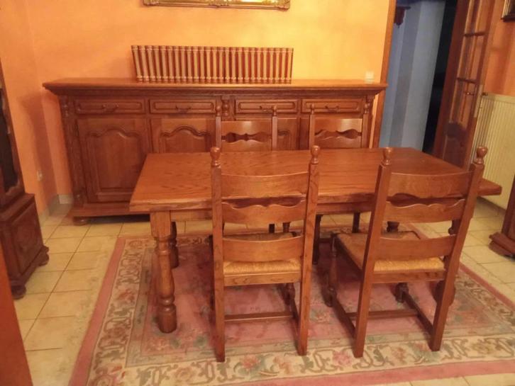 Eetkamer, Huis en Inrichting, Complete eetkamers, Gebruikt, 4 tot 6 stoelen, Ophalen