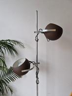 Vintage space-age seventies staande bollen lamp | vloerlamp, Ophalen, Gebruikt, Vintage space-age seventies, Metaal