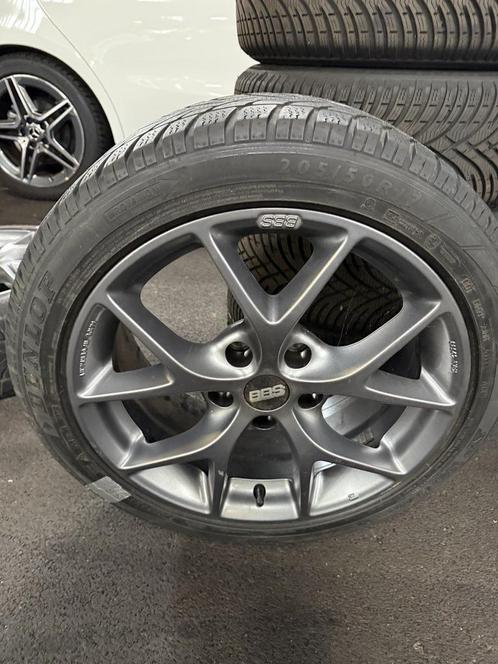 Dunlop winterbanden + BBS velgen, Auto-onderdelen, Banden en Velgen, Band(en), Winterbanden, 17 inch, 205 mm, Personenwagen, Gebruikt