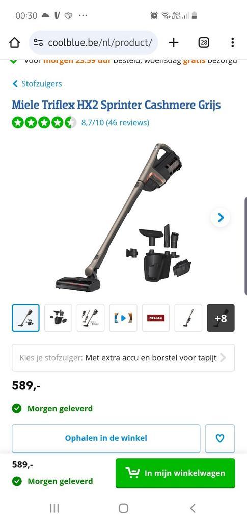 Miele Triflex HX2 Sprinter, Elektronische apparatuur, Stofzuigers, Nieuw, Stofzuiger, Ophalen