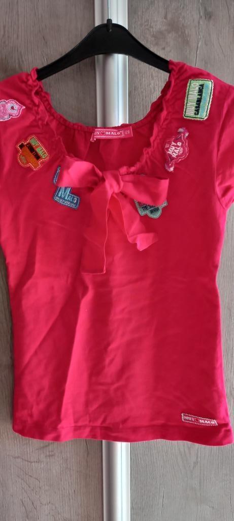 rood T-shirt Muy Malo 128, Kinderen en Baby's, Kinderkleding | Maat 128, Zo goed als nieuw, Meisje, Shirt of Longsleeve, Ophalen of Verzenden