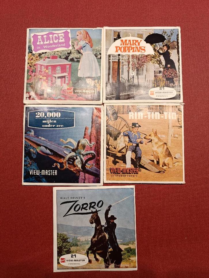 View-Master schijfjes. 9 sets van 3 schijfjes., Verzamelen, Speelgoed, Gebruikt, Ophalen of Verzenden