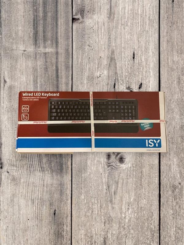 Clavier ordinateur ISY – Rétroéclairé LED Bleu – Neuf, Informatique & Logiciels, Claviers, Neuf, Azerty, Filaire, Clavier gamer