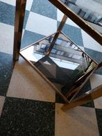 Belgo Chrom Dewulf bijzet tafel 50 x 50 x 50, Glas, 45 tot 60 cm, Minder dan 55 cm, Zo goed als nieuw