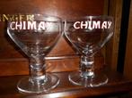 CHIMAY oude emaille glazen 2x, Enlèvement ou Envoi