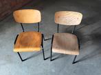 Twee vintage schoolstoelen, Ophalen, Gebruikt, Twee, Overige kleuren