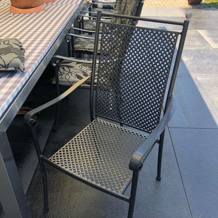 MOOIE TUINSTOELEN van ROYAL GARDEN Excelsior metalen stoel, Tuin en Terras, Tuinstoelen, Gebruikt, Metaal, Stapelbaar, Ophalen