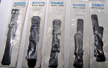 Bracelet fin/épais CASIO résine, 16/18 mm, NEUF sous blister beschikbaar voor biedingen