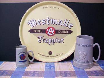 Westmalle Bierpot - Trappistenbier - Glas - Plateau Dienblad