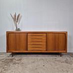 Dyrlund vintage jaren 60 teak sideboard, wandkast, tv meubel, Huis en Inrichting, Kasten | Dressoirs, Ophalen, Gebruikt, Met deur(en)