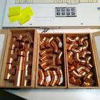 Lot de coudes et de T cuivre Ø18 à souder – plomberie, Enlèvement ou Envoi, Neuf, Cuivre