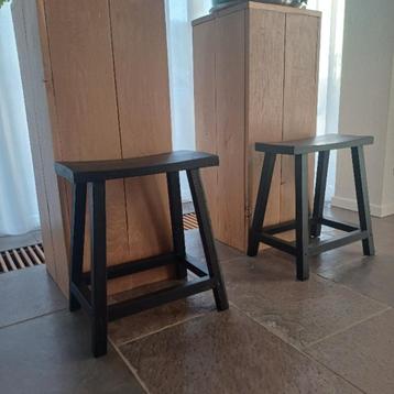 1 of 2 hippe krukjes, matzwart, Huis en Inrichting, Ophalen