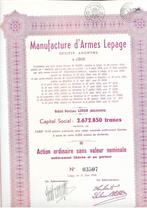 Manufacture d'Armes Lepage - - 1946, Timbres & Monnaies, Action, Enlèvement ou Envoi, Avant 1920