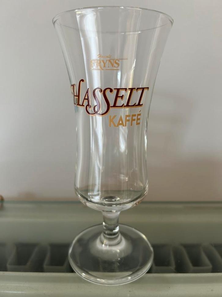 Glazen Hasselt Kaffé Fryns, Verzamelen, Glas en Drinkglazen, Zo goed als nieuw, Ophalen