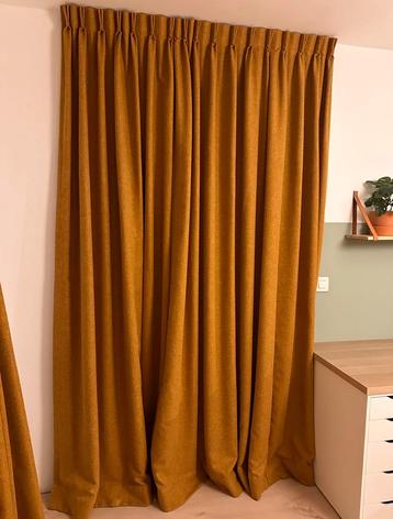 Gordijnen okergeel 100% verduisterend Kwantum beschikbaar voor biedingen
