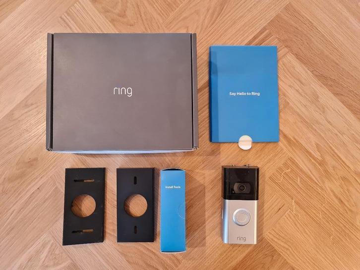 Ring video deurbel 3 zilver, Maison & Meubles, Sonnettes, Comme neuf, Filaire, Capteur de détection de mouvement, Compatible avec les smartphones