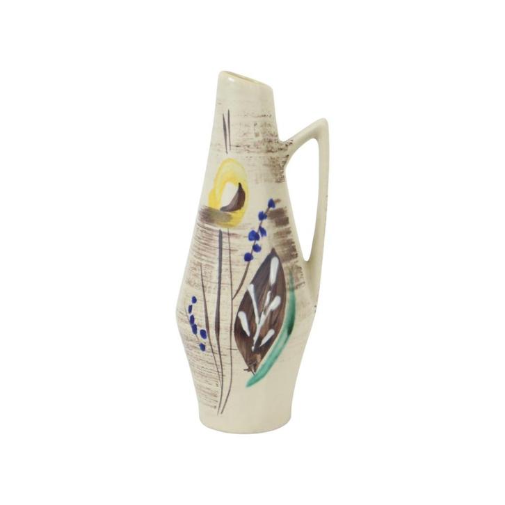 Heinz Siery Design Vaas West Germany Aardewerk 271-22, Huis en Inrichting, Woonaccessoires | Vazen, Gebruikt, Wit, Minder dan 50 cm