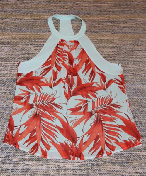 Top 'dos nu' bleu très clair rouge oranger H&M 34, Kleding | Dames, Topjes, Zo goed als nieuw, Maat 34 (XS) of kleiner, Blauw