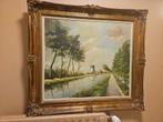 Olieverfschilderij op doek : Damse Vaart  van Walter Soete., Ophalen