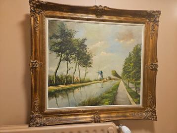 Olieverfschilderij op doek : Damse Vaart  van Walter Soete. beschikbaar voor biedingen