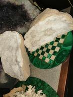 Double geode de cristal de roche 5,5kg, Enlèvement, Minéral