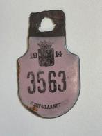 Fietsplaat 1914 plaque velo nummerplaat taksplaat vintage, Ophalen of Verzenden