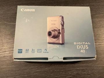Digitale fotocamera Canon IXUS 40 met toebehoren beschikbaar voor biedingen
