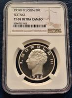 50 Francs 1939 Silver/Proof   NGC Graded, Zilver, Ophalen of Verzenden, Losse munt, Zilver