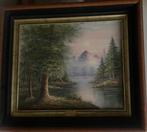 Prachtig Olieverfschilderij  Klassiek Berglandschap in Lijst, Ophalen